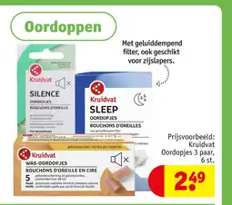 Kruidvat Kruidvat silence / sleep oordopjes aanbieding