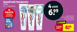 Kruidvat Aquafresh tandpasta aanbieding