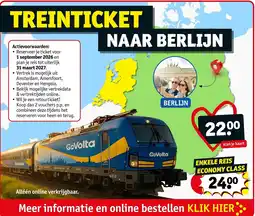 Kruidvat Treinticket naar berlijn aanbieding