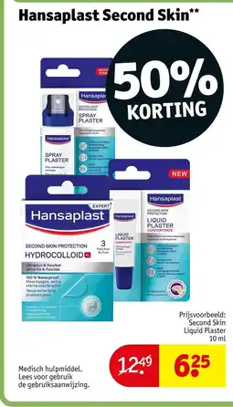 Kruidvat Hansaplast second skin aanbieding