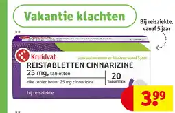 Kruidvat Kruidvat reistabletten cinnarizine aanbieding