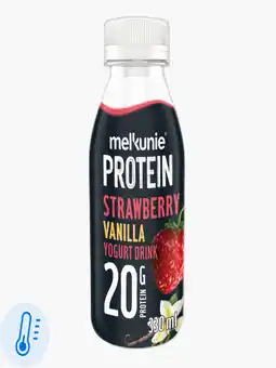 Flink Melkunie Protein aardbei & vanille yoghurt drink 330ml -10% aanbieding