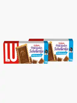 Flink LU Scholiertje chocolade koekjes melk 150g 2x aanbieding