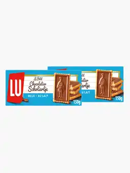 Flink LU Scholiertje chocolade koekjes melk 150g 2x aanbieding