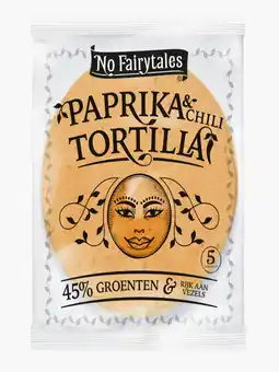 Flink No fairytales Paprika chili tortilla 5st -10% aanbieding