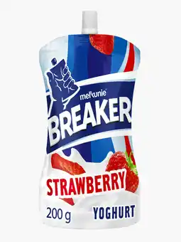 Flink Melkunie Breaker aardbei yoghurt 200g -10% aanbieding