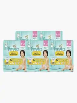 Flink Pampers Premium protection luiers maat 4 25st 5x aanbieding