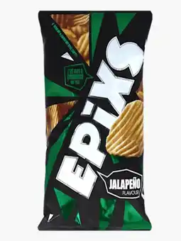 Flink Epixs Ribbelchips jalapeño 185g -20% aanbieding