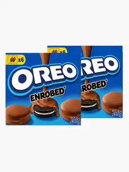 Flink Oreo Enrobed koekjes omhuld met melkchocoladesmaak 246g 2x aanbieding