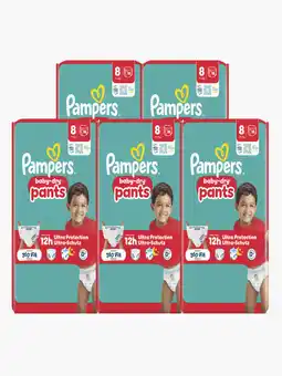 Flink Pampers Baby dry pants luierbroekjes maat 8 15st 5x aanbieding