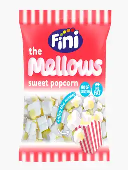 Flink Fini Mellows sweet popcorn 150g -20% aanbieding