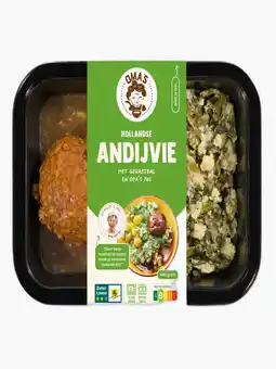 Flink Oma's Soep Stamppotje andijvie met gehaktbal 450g -30% aanbieding