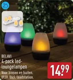 ALDI Belavi 4-pack Led- Loungelampen aanbieding