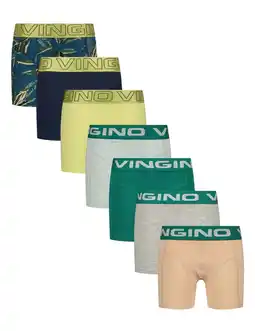 Wehkamp Vingino boxershort - groen/multicolor (set van 7) aanbieding