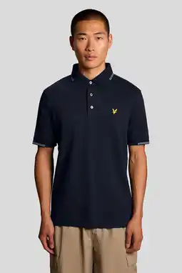 Wehkamp Lyle & Scott regular polo donkerblauw aanbieding