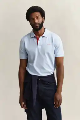 Wehkamp GANT regular polo lichtblauw aanbieding