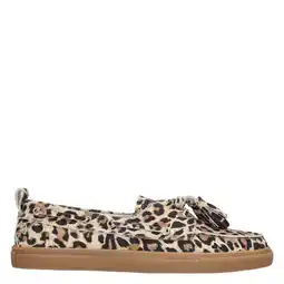 Wehkamp PS Poelman Silk suède bootschoenen met panterprint beige/bruin/zwart aanbieding