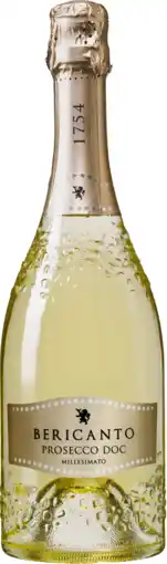 Wijnvoordeel Bericanto Prosecco Spumante Brut Millesimato aanbieding