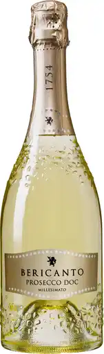 Wijnvoordeel Bericanto Prosecco Spumante Brut Millesimato aanbieding