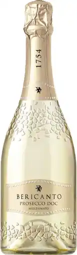 Wijnvoordeel Bericanto Prosecco Spumante Brut Millesimato aanbieding
