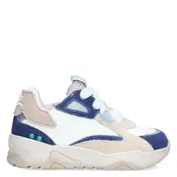 Wehkamp BunniesJR leren sneakers wit/donkerblauw/beige aanbieding