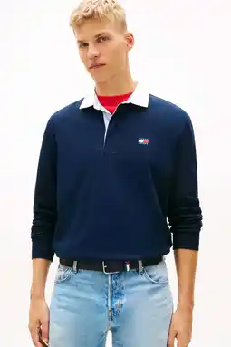 Wehkamp Tommy Jeans relaxed polo donkerblauw aanbieding