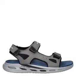 Wehkamp Skechers Glide-Step Orvan imitatieleren sandalen grijs aanbieding