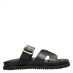 Wehkamp POSH by Poelman imitatieleren slippers - zwart aanbieding