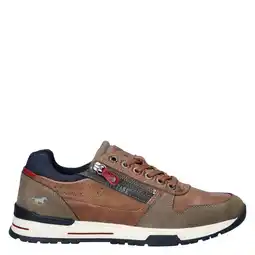Wehkamp Mustang imitatieleren sneakers - cognac aanbieding