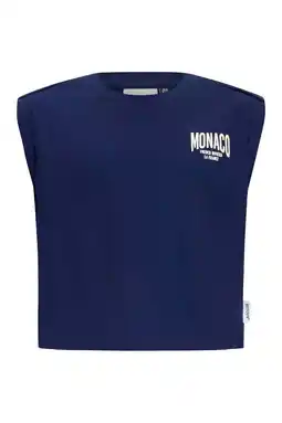 Wehkamp Retour Jeans T-shirt met backprint donkerblauw aanbieding