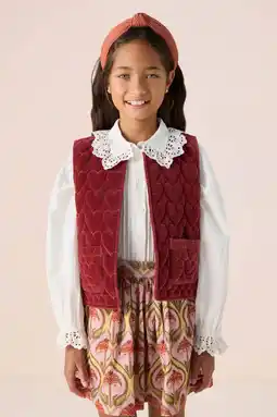 Wehkamp Sissy-Boy gilet met hartjes donkerrood aanbieding