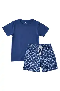 Wehkamp Little Label shortama blauw aanbieding