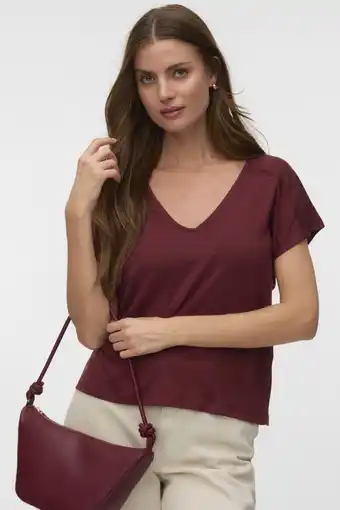 Wehkamp VERO MODA top - donkerrood aanbieding