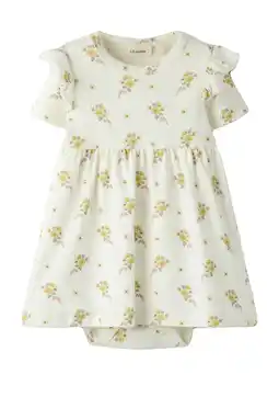 Wehkamp LIL' ATELIER BABY gebloemde korte jurk ecru aanbieding