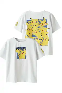 Wehkamp NAME IT KIDS Pokemon T-shirt met backprint wit aanbieding