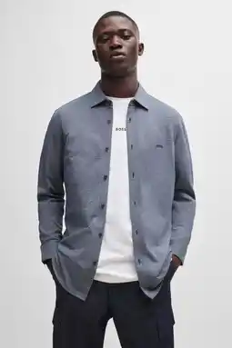 Wehkamp BOSS slim casual overhemd blauw aanbieding