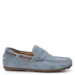 Wehkamp Floris van Bommel suède mocassins lichtblauw aanbieding