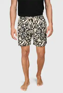 Wehkamp Brunotti short all over print zwart/ecru aanbieding