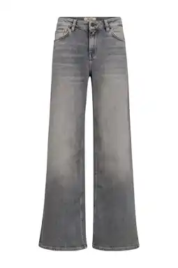Wehkamp Mos Mosh wide leg jeans grey denim aanbieding