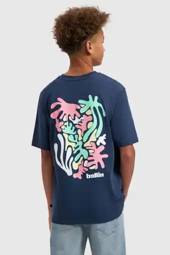 Wehkamp Ballin T-shirt met backprint donkerblauw aanbieding