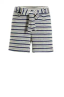 Wehkamp Geisha straight highwaist casual short blauw crochet aanbieding