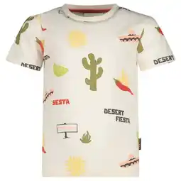 Wehkamp Sturdy T-shirt Desert Fiesta ecru/groen/geel aanbieding