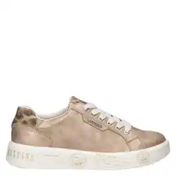 Wehkamp Mustang imitatieleren sneakers - zand aanbieding