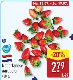 ALDI Nederlandse aardbeien aanbieding