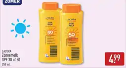 ALDI Lacura zonnemelk spf 30 of 50 aanbieding