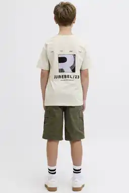 Wehkamp JJ REBEL JUNIOR T-shirt met backprint beige aanbieding