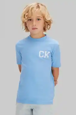 Wehkamp Calvin Klein T-shirt lichtblauw aanbieding