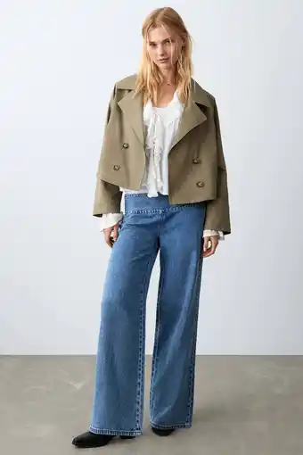 Wehkamp MANGO TEEN lowwaist wide leg jeans medium blue denim aanbieding