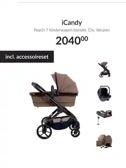 Babypark Icandy peach 7 kinderwagen bundel aanbieding