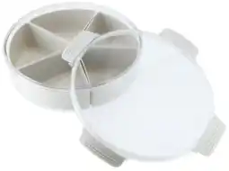 Dirk LOWENTHAL Snackschaal 5 compartimenten rond 3 kleuren aanbieding